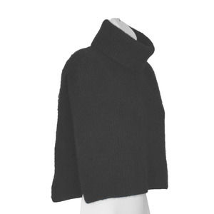 B2 Auth COS Black Pure Cashmere Open Side Turtleneck Sweater Vest Size S/M